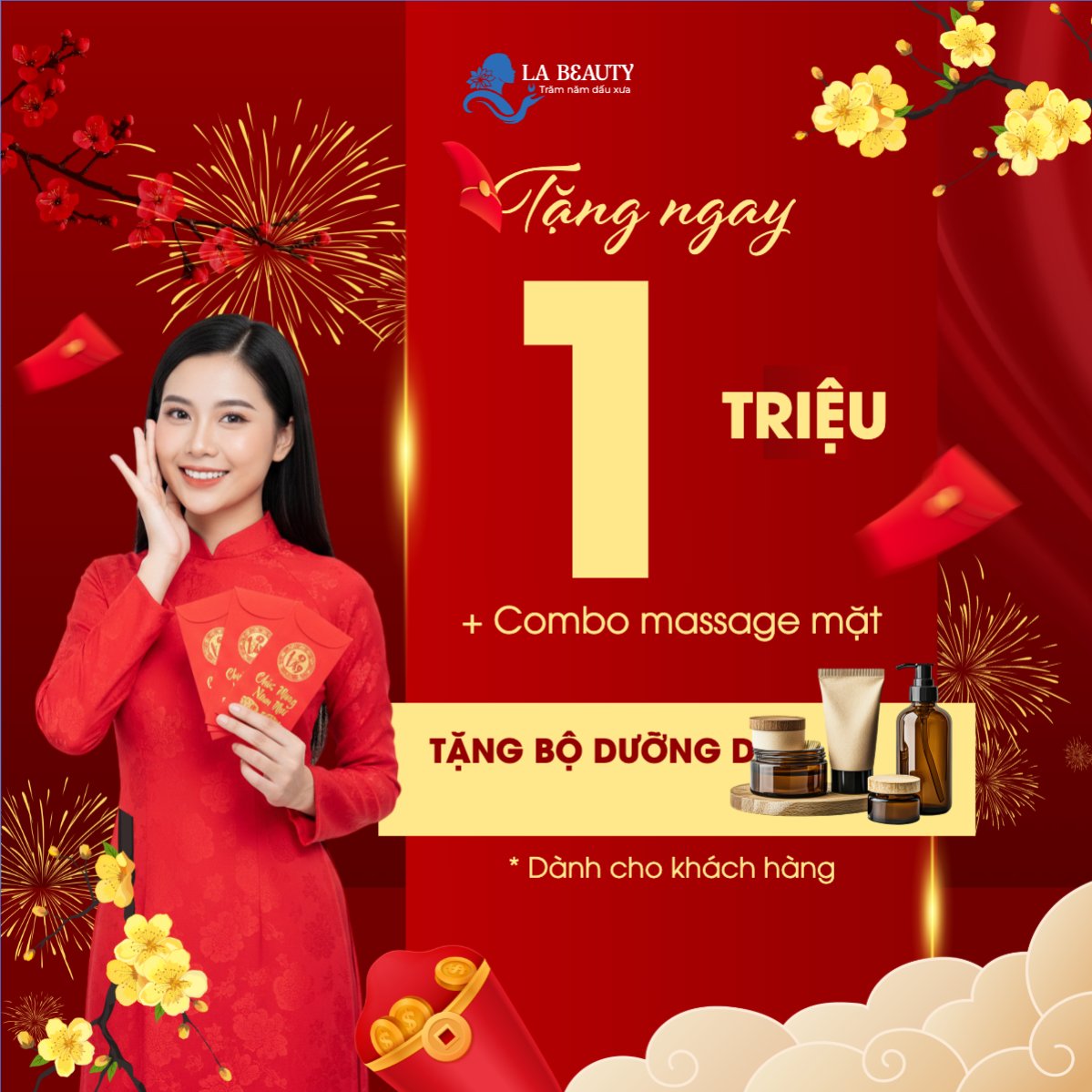 Mẫu Bài post MXH vuông Sắc diện ngọt ngào tặng 10 triệu — LayerPic