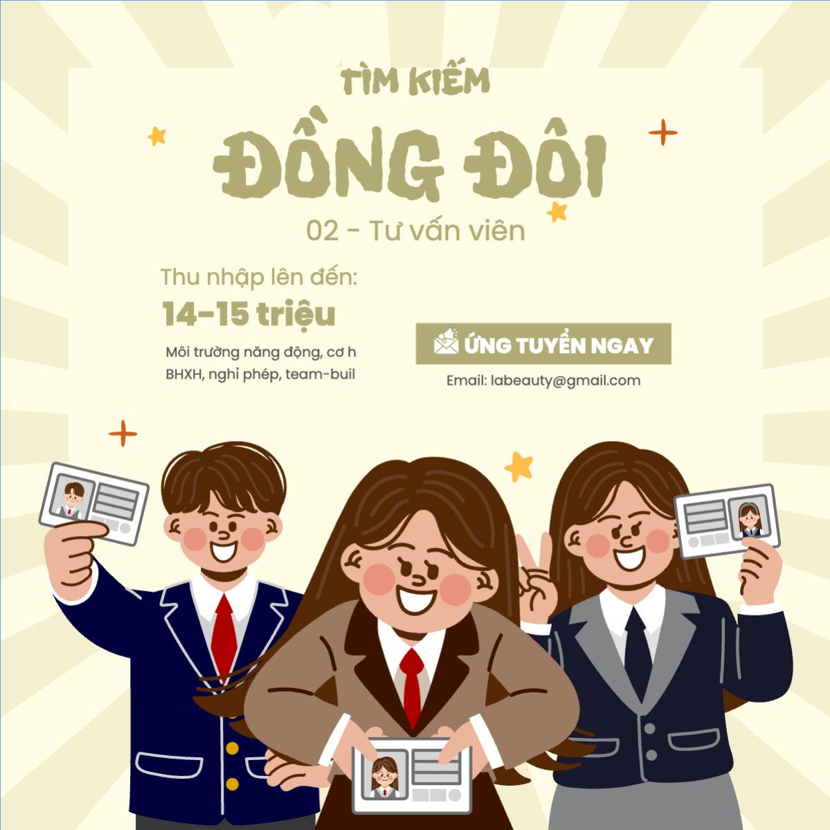 Mẫu Bài post MXH vuông Tìm kiếm đồng đội — LayerPic