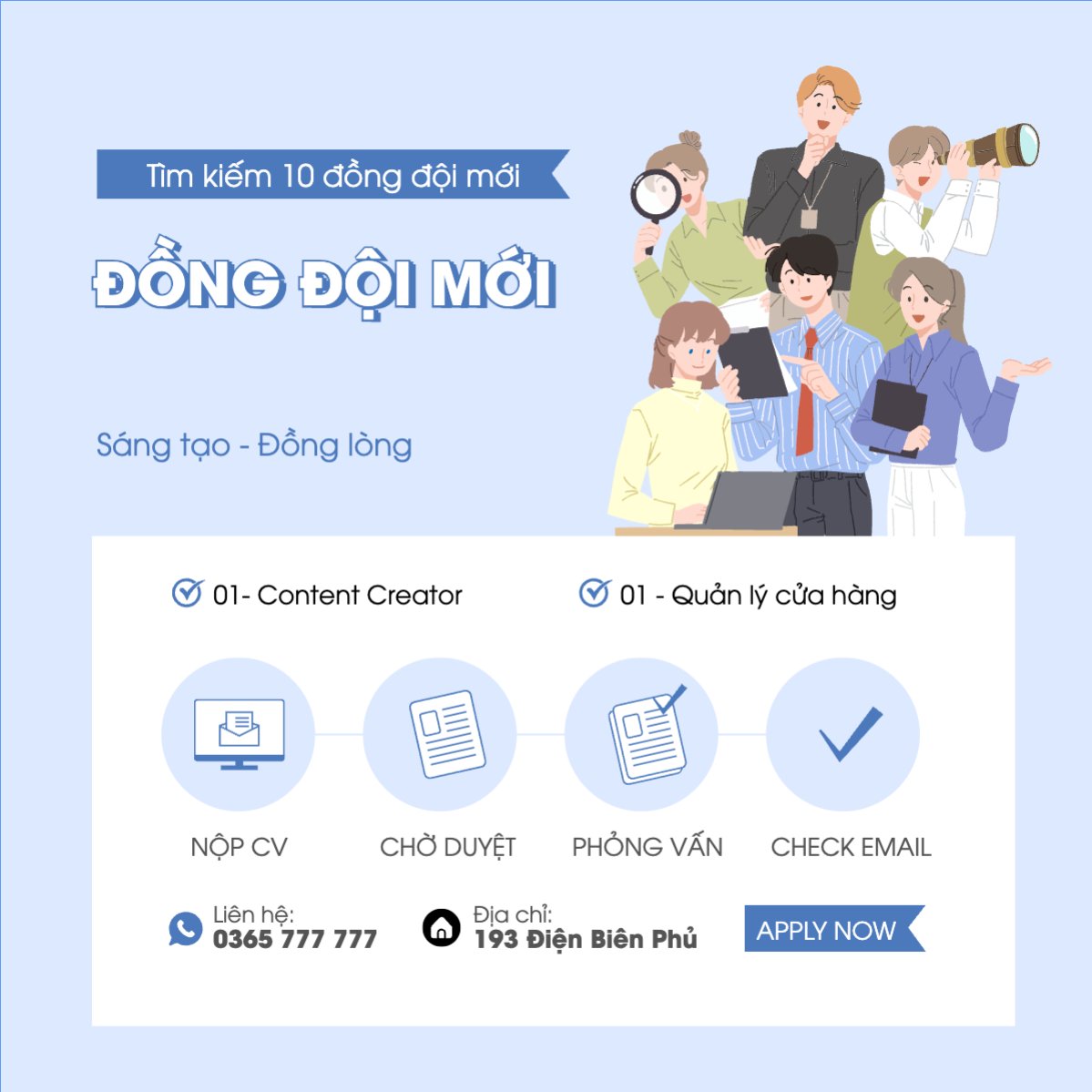 Mẫu Bài post MXH vuông Tìm đồng đội mới — LayerPic