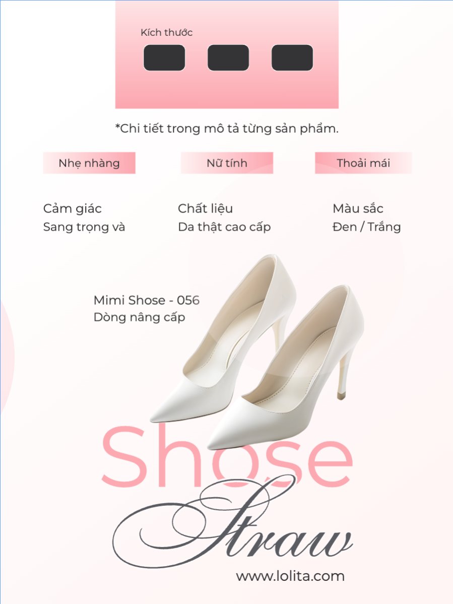 Mẫu Banner dọc Giày, giày cao gót, fashion, thời trang, shose, phụ kiện — LayerPic