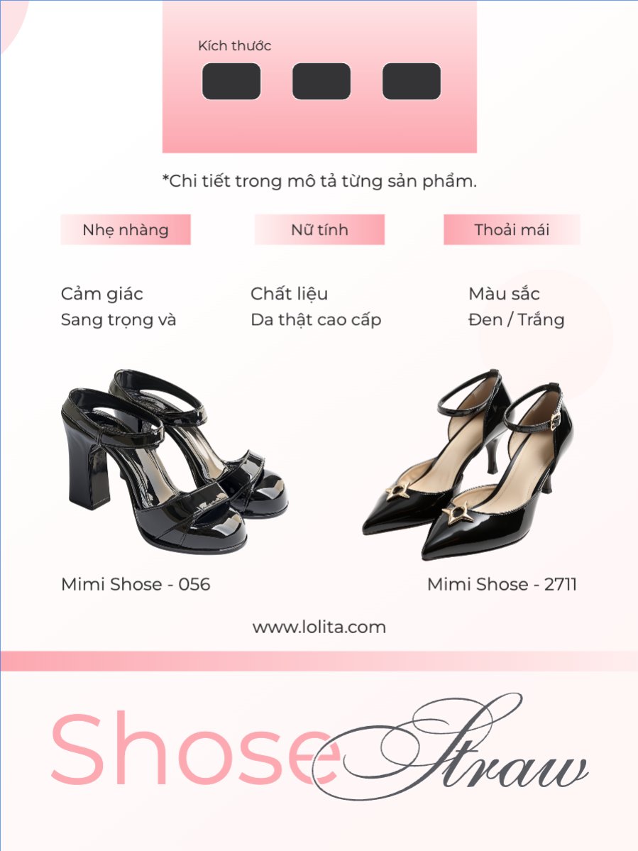 Mẫu Banner dọc Giày, giày cao gót, fashion, thời trang, shose, phụ kiện — LayerPic