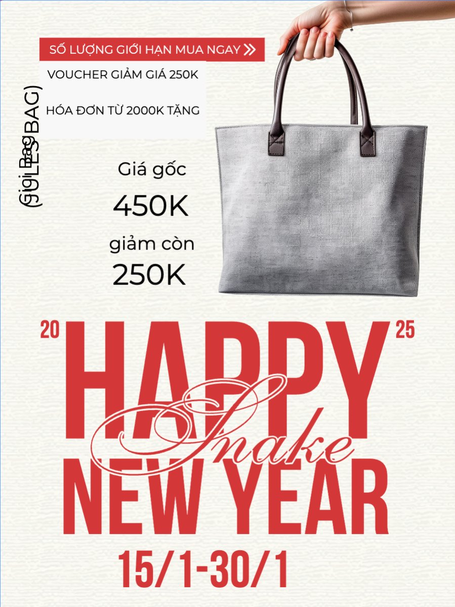 Mẫu Banner dọc Túi xách, bag, fashion, thời trang, quần áo, trang phục, clothes, outfit — LayerPic