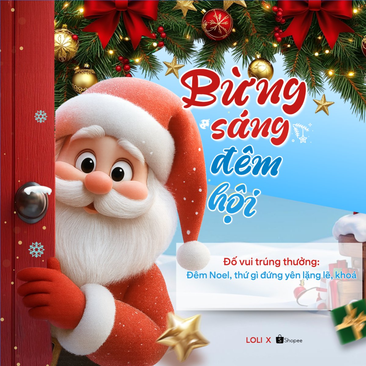Mẫu Bài post MXH vuông Bừng sáng đêm hội — LayerPic