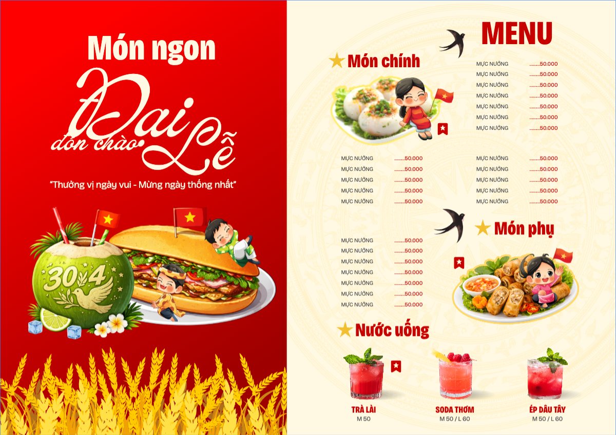 Món ngon chào đón Đại Lễ 30/4