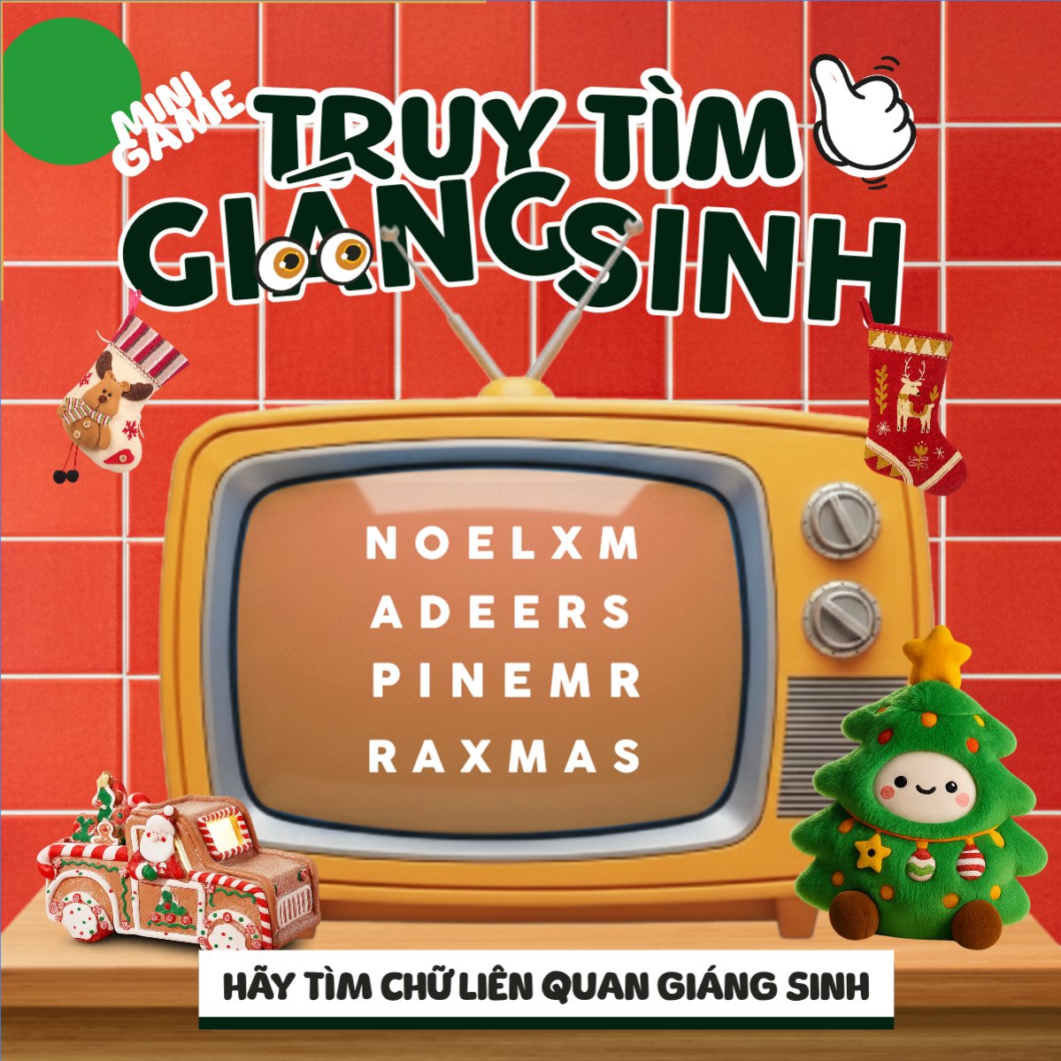 Mẫu Bài post MXH vuông Truy tìm giáng sinh — LayerPic