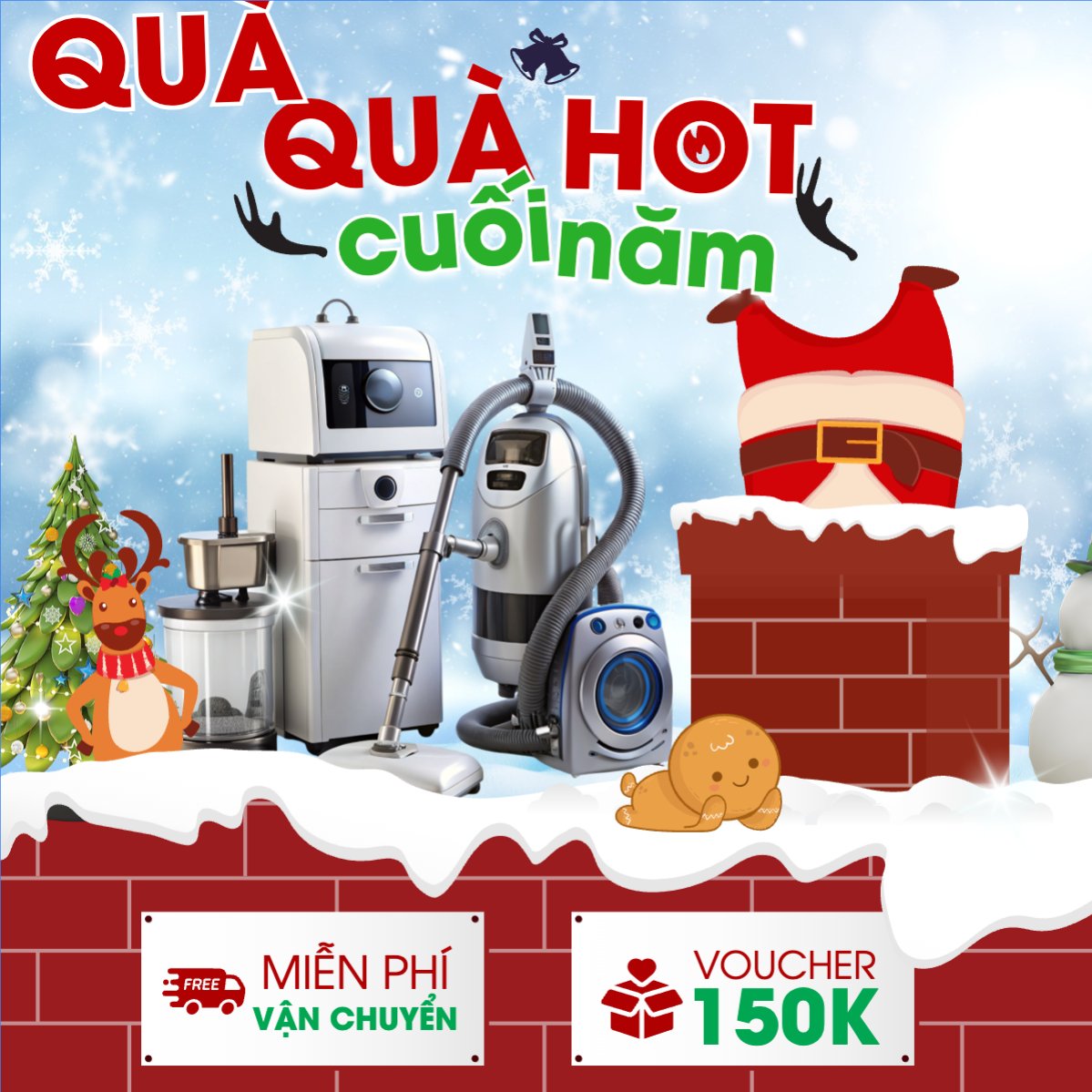 Mẫu Bài post MXH vuông Quà hot cuối năm — LayerPic