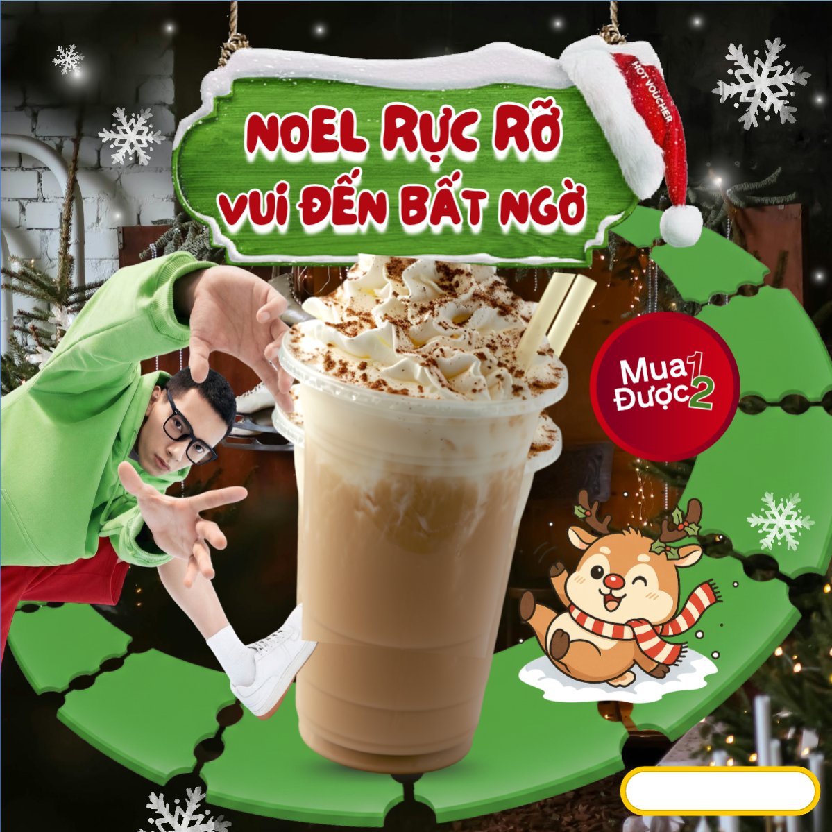 Mẫu Bài post MXH vuông Noel rực rỡ vui đến bất ngờ — LayerPic