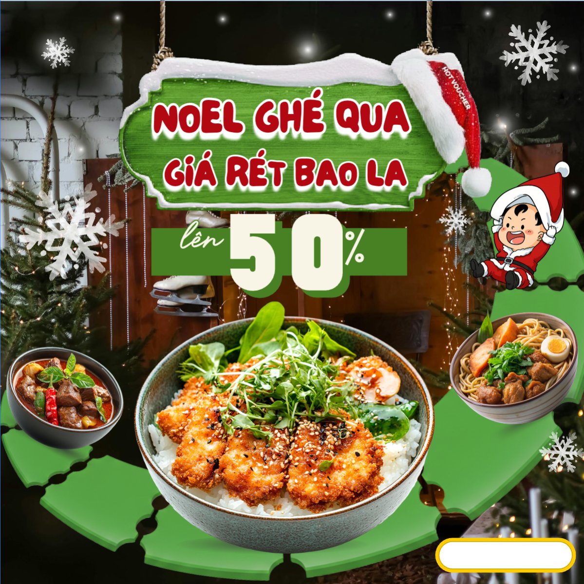 Mẫu Bài post MXH vuông Noel rực rỡ vui đến bất ngờ — LayerPic