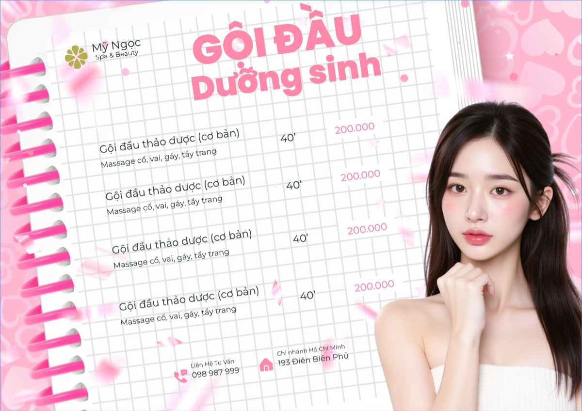Mẫu Menu tờ rời (ngang) 20/10, Ngày phụ nữ Việt Nam, Vietnamese Women's Day, phụ nữ, sự kiện, event, mỹ phẩm, làm đẹp, beauty, hiện đại, modern — LayerPic