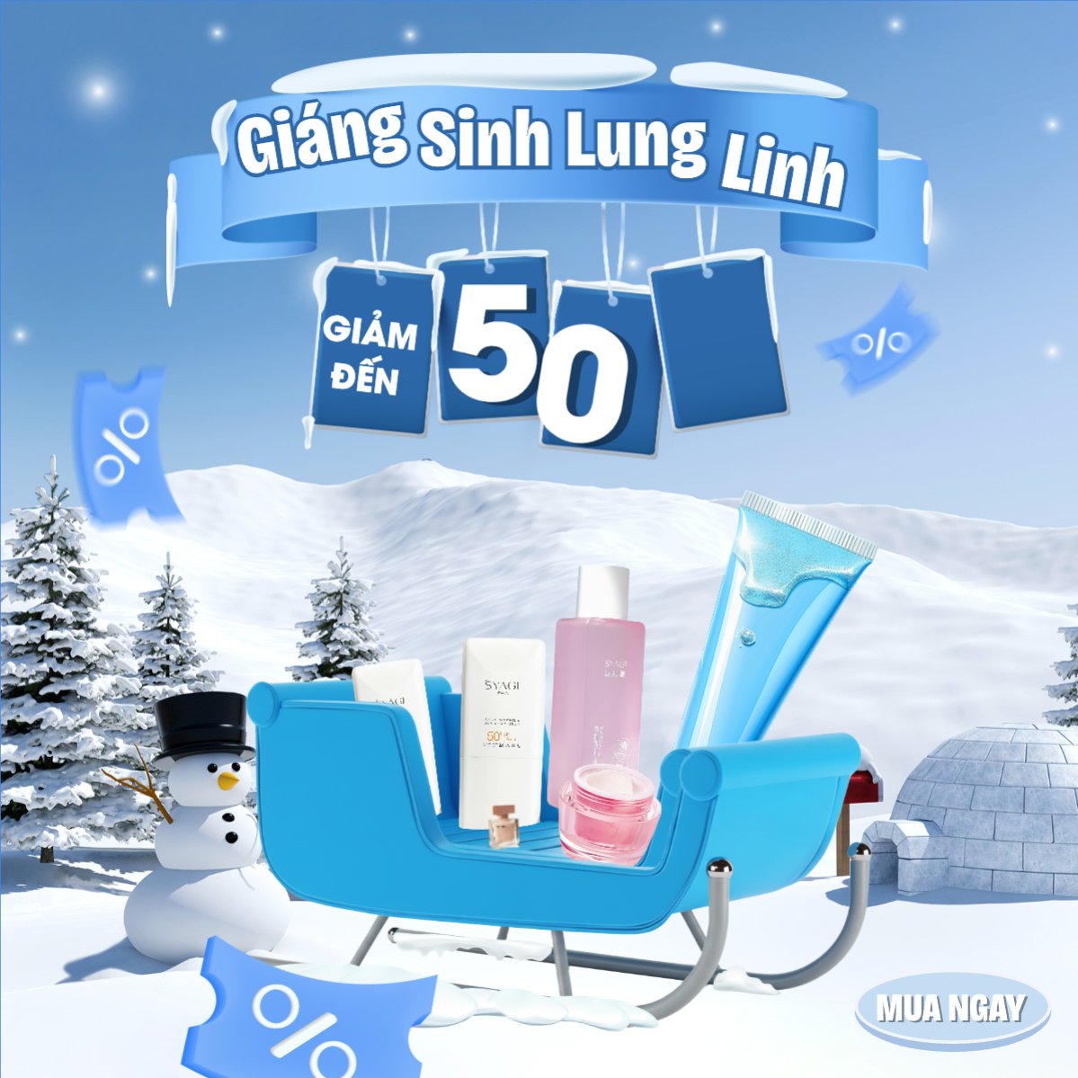 Mẫu Bài post MXH vuông Giáng sinh lung linh — LayerPic