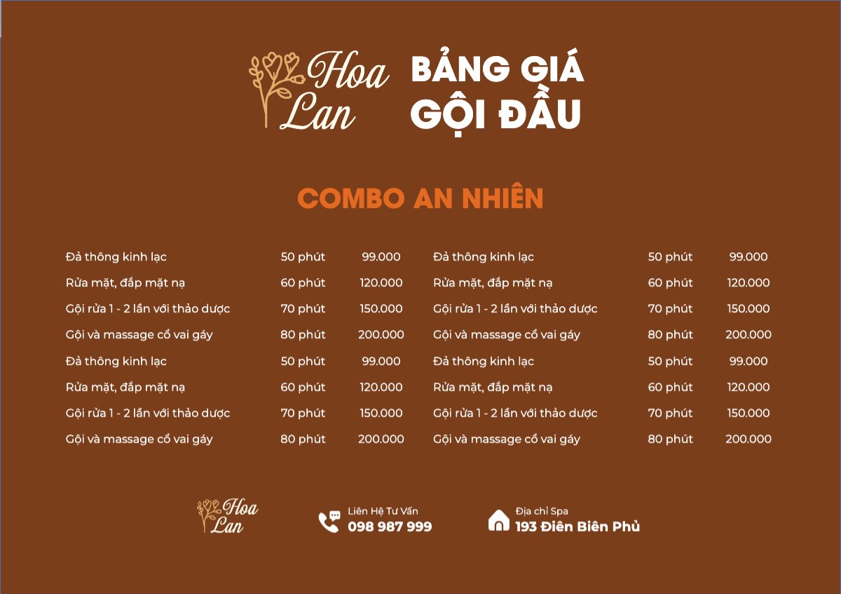 Mẫu Menu tờ rời (ngang) Tiệm tóc, tiệm cắt tóc, salon, nail, spa, beauty, làm đẹp, thẩm mỹ — LayerPic