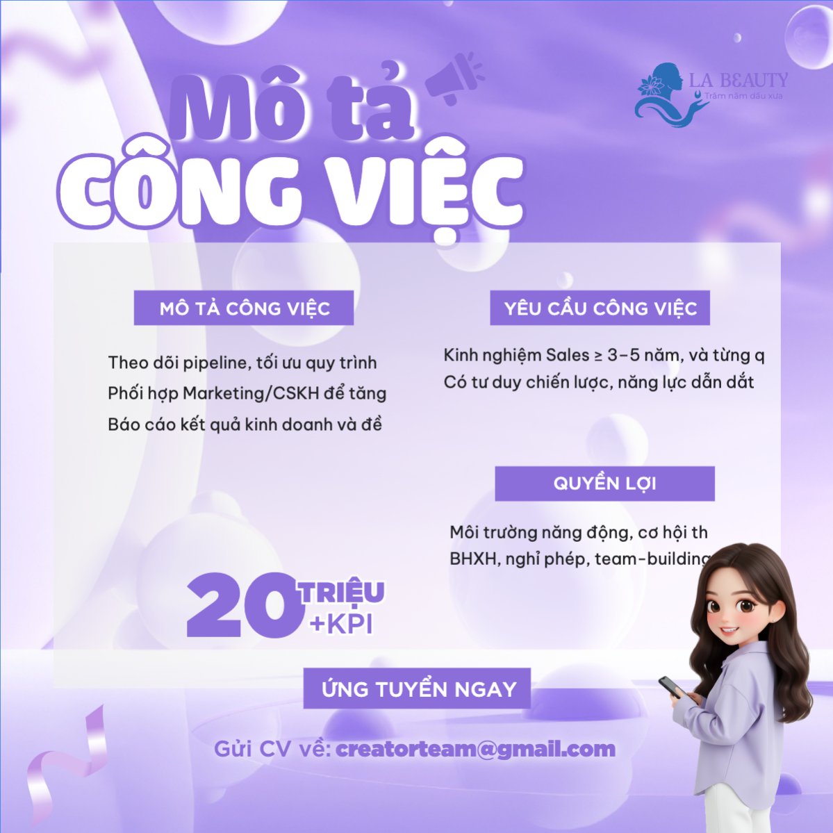Mẫu Bài post MXH vuông Tuyển dụng quản lý cửa hàng — LayerPic
