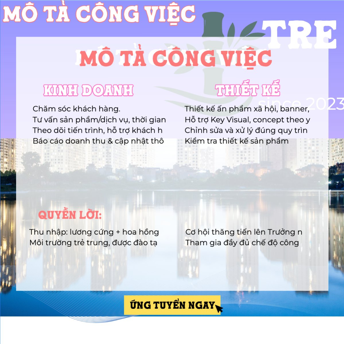 Mẫu Bài post MXH vuông Mô tả công việc thiết kế, kinh doanh — LayerPic
