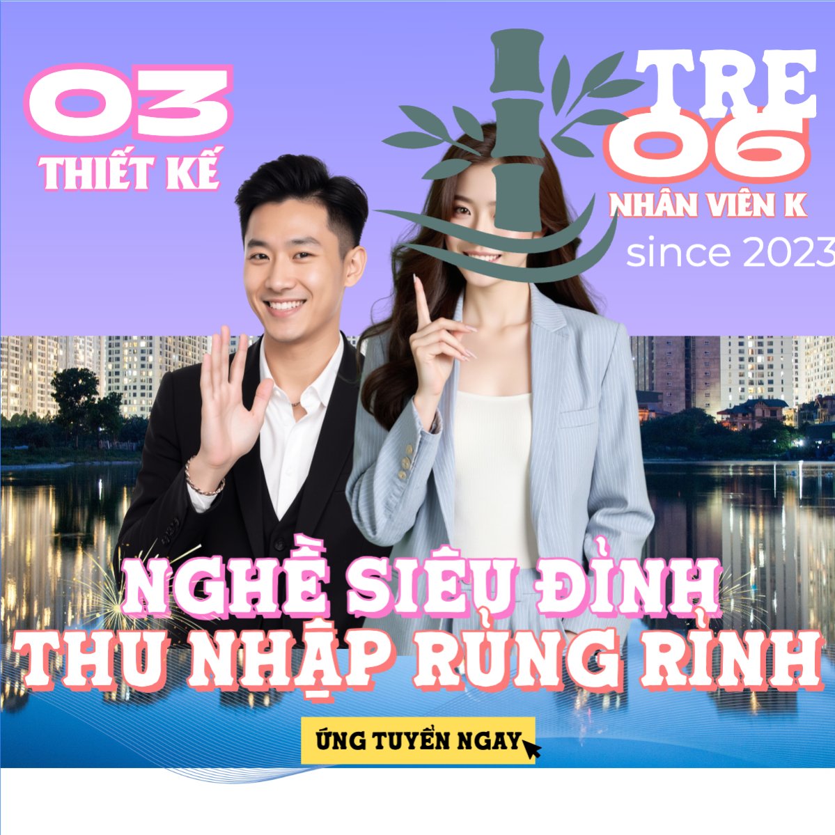 Mẫu Bài post MXH vuông Nghề siêu đỉnh thu nhập rủng rỉnh — LayerPic