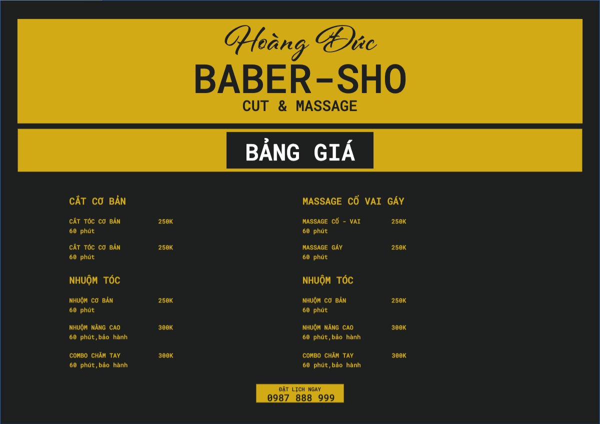 Tiệm tóc, tiệm cắt tóc, baber shop, cắt tóc nam, beauty, spa