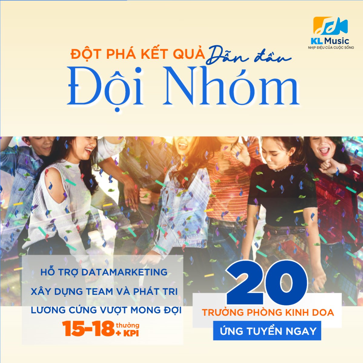 Mẫu Bài post MXH vuông Tuyển dụng trưởng phòng kinh doanh — LayerPic