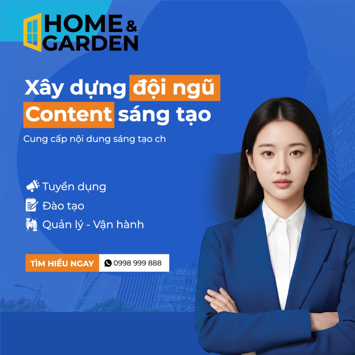 Mẫu Bài post MXH vuông Tuyển dụng content creator — LayerPic
