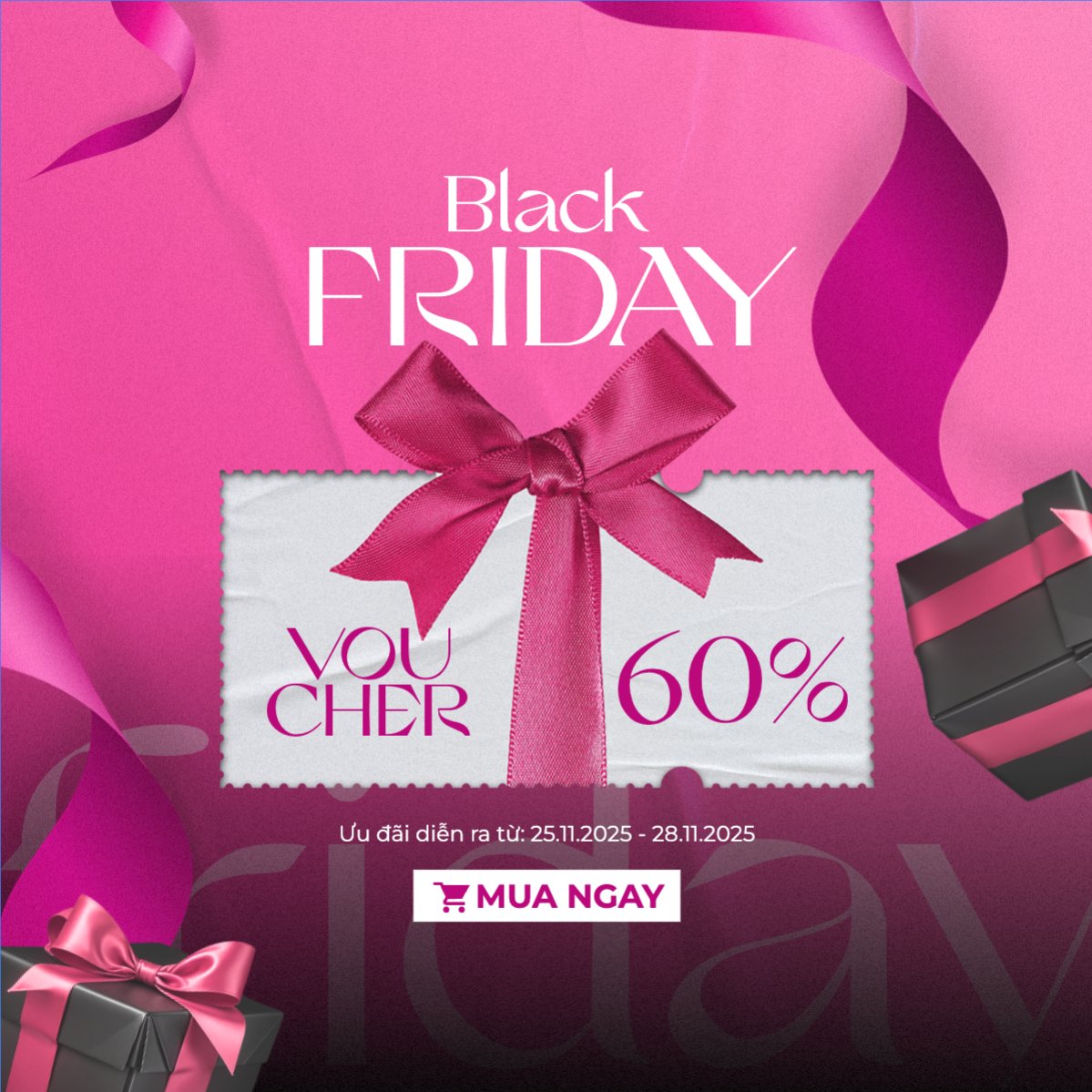 Mẫu Bài post MXH vuông Black friday giảm giá — LayerPic