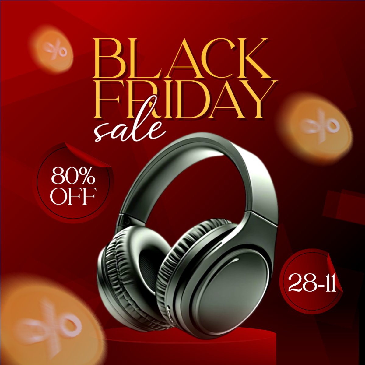 Mẫu Bài post MXH vuông Black Friday sale — LayerPic