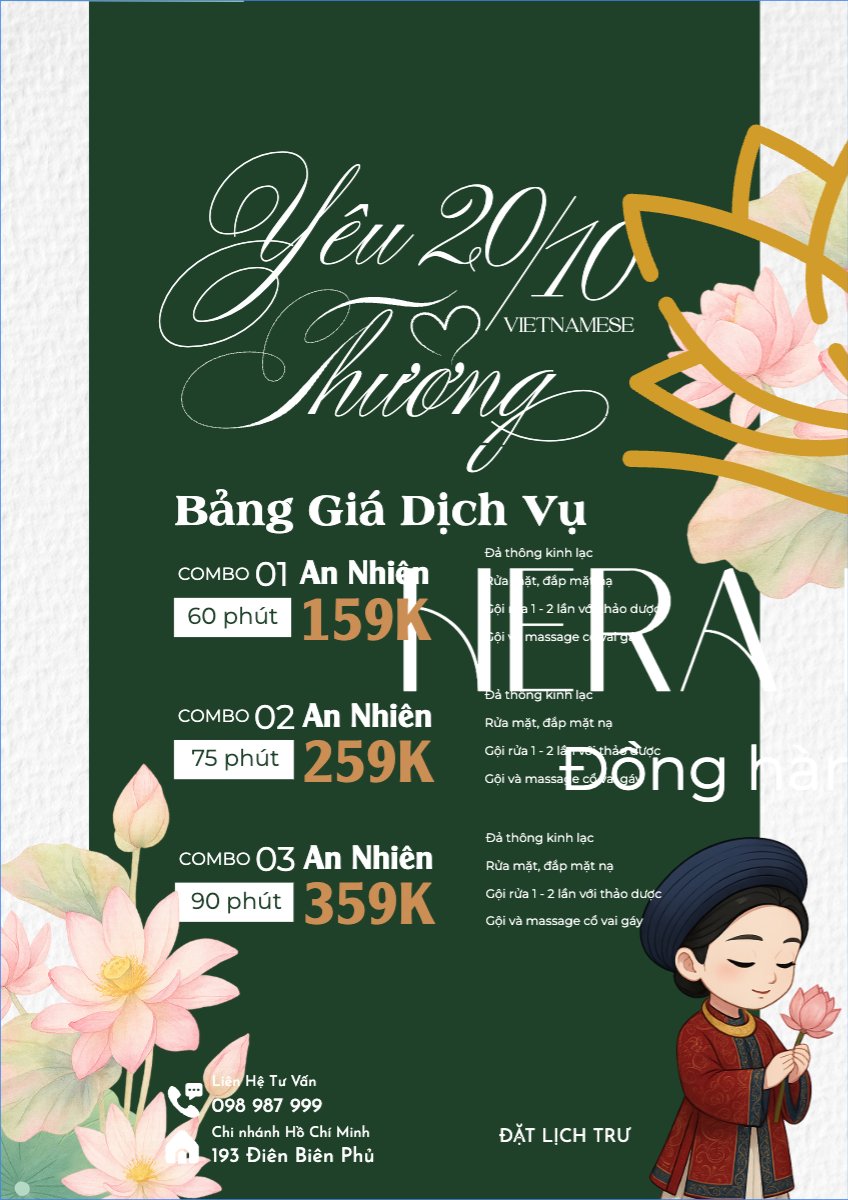Mẫu Menu tờ rời (dọc) 20/10, Ngày phụ nữ Việt Nam, Vietnamese Women's Day, phụ nữ, sự kiện, event, dễ thương, cute, chibi, hoạt hình, cartoon — LayerPic