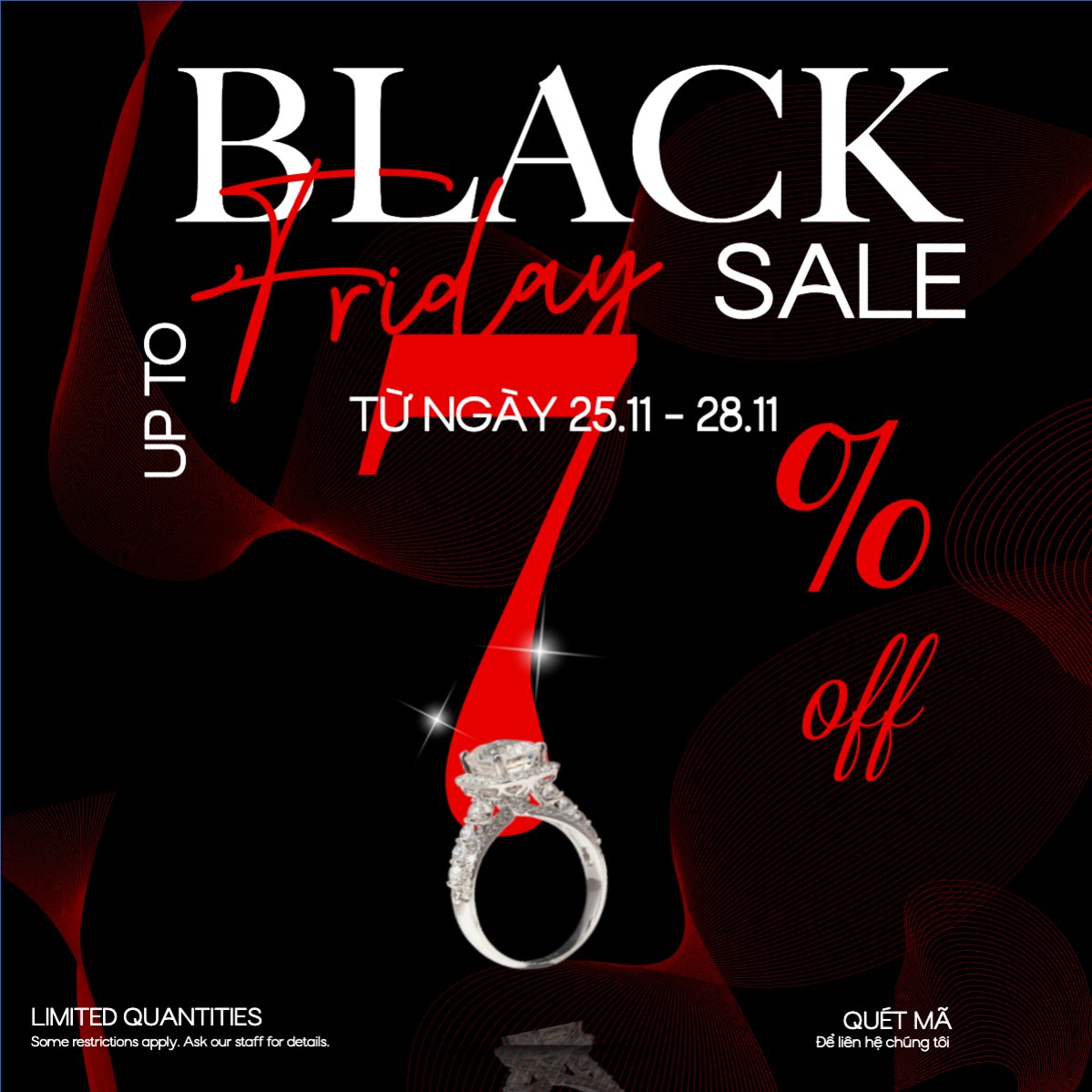 Mẫu Bài post MXH vuông Black Friday sale — LayerPic