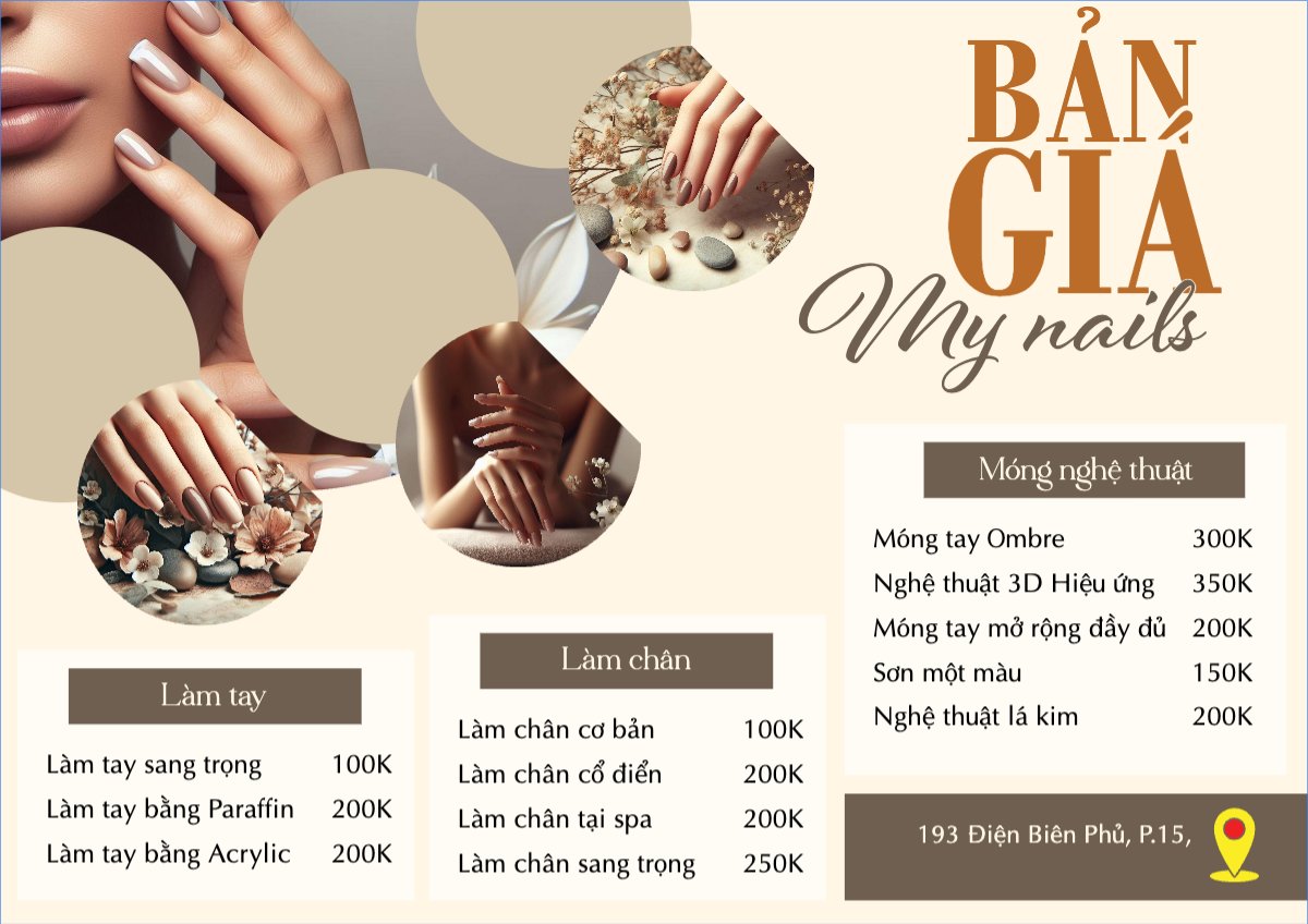 Tiệm tóc, tiệm cắt tóc, salon, nail, spa, beauty, làm đẹp, thẩm mỹ