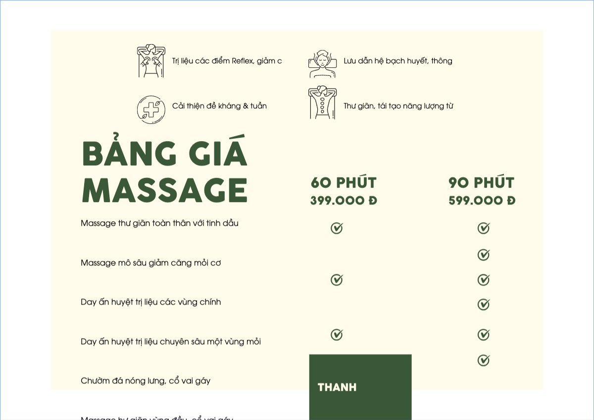 Mẫu Menu tờ rời (ngang) Tiệm tóc, tiệm cắt tóc, salon, nail, spa, beauty, làm đẹp, thẩm mỹ — LayerPic