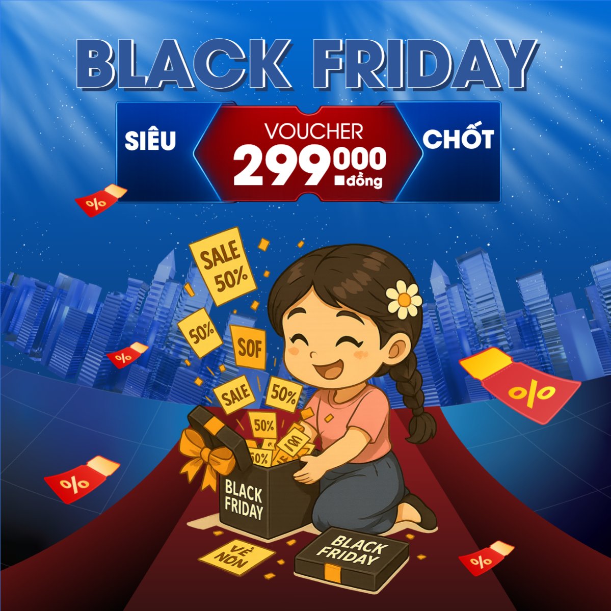 Mẫu Bài post MXH vuông Siêu giảm chốt deal — LayerPic