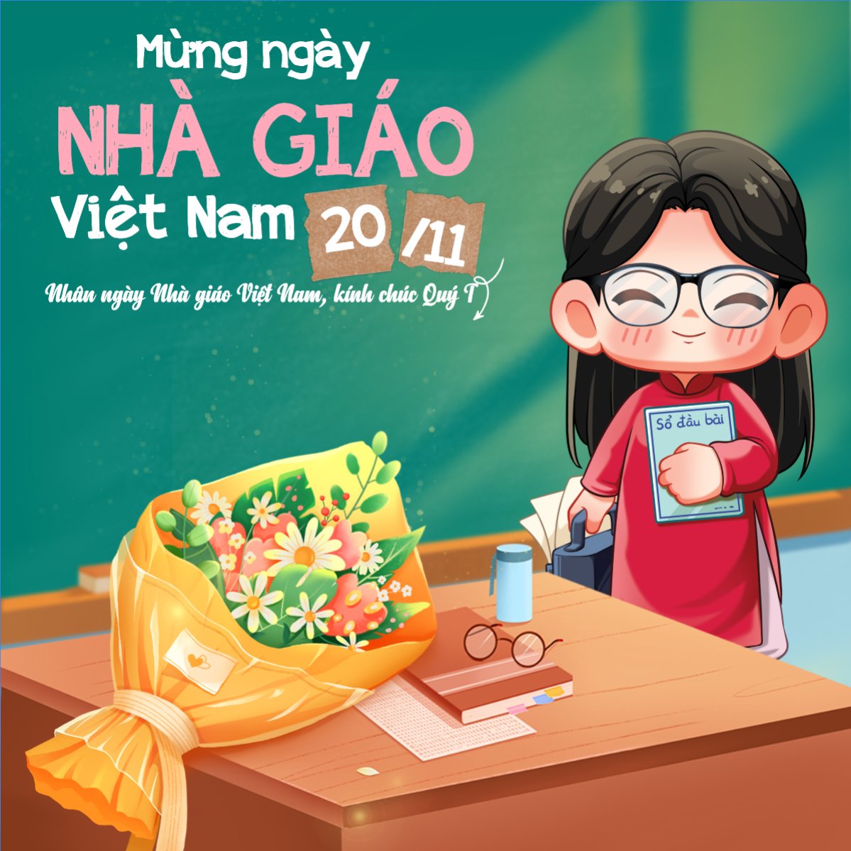 Mẫu Bài post MXH vuông Lời tri ân — LayerPic