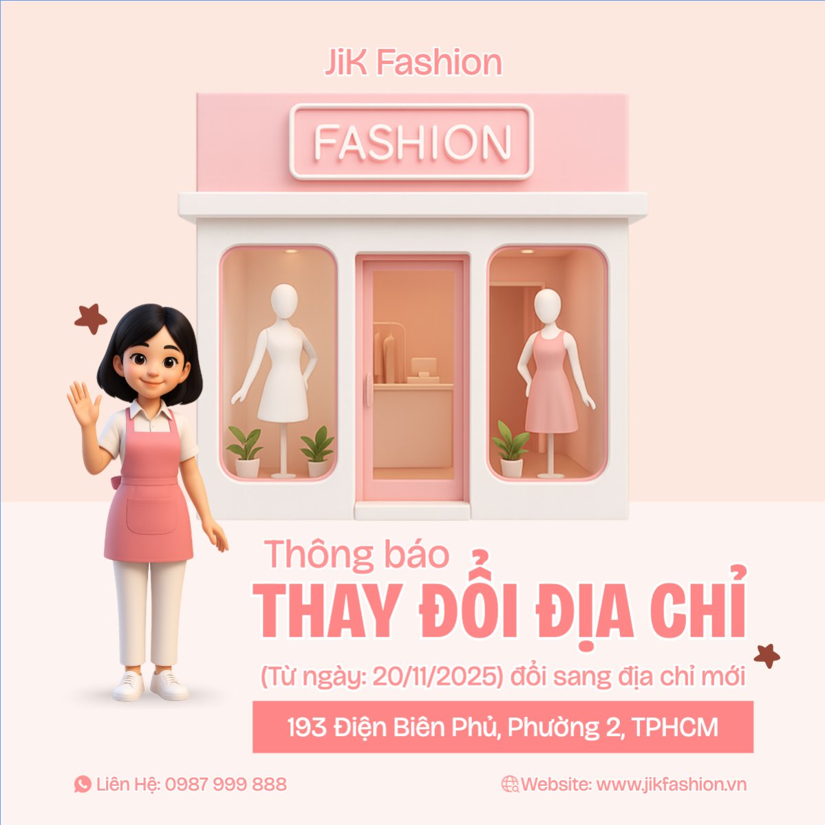 Mẫu Bài post MXH vuông Thông báo thay đổi địa chỉ — LayerPic