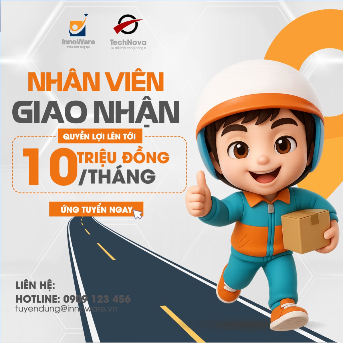 Mẫu Bài post MXH vuông Giao hàng, shipper, tuyển dụng, văn phòng, office, dễ thương, cute, đơn giản, simple — LayerPic