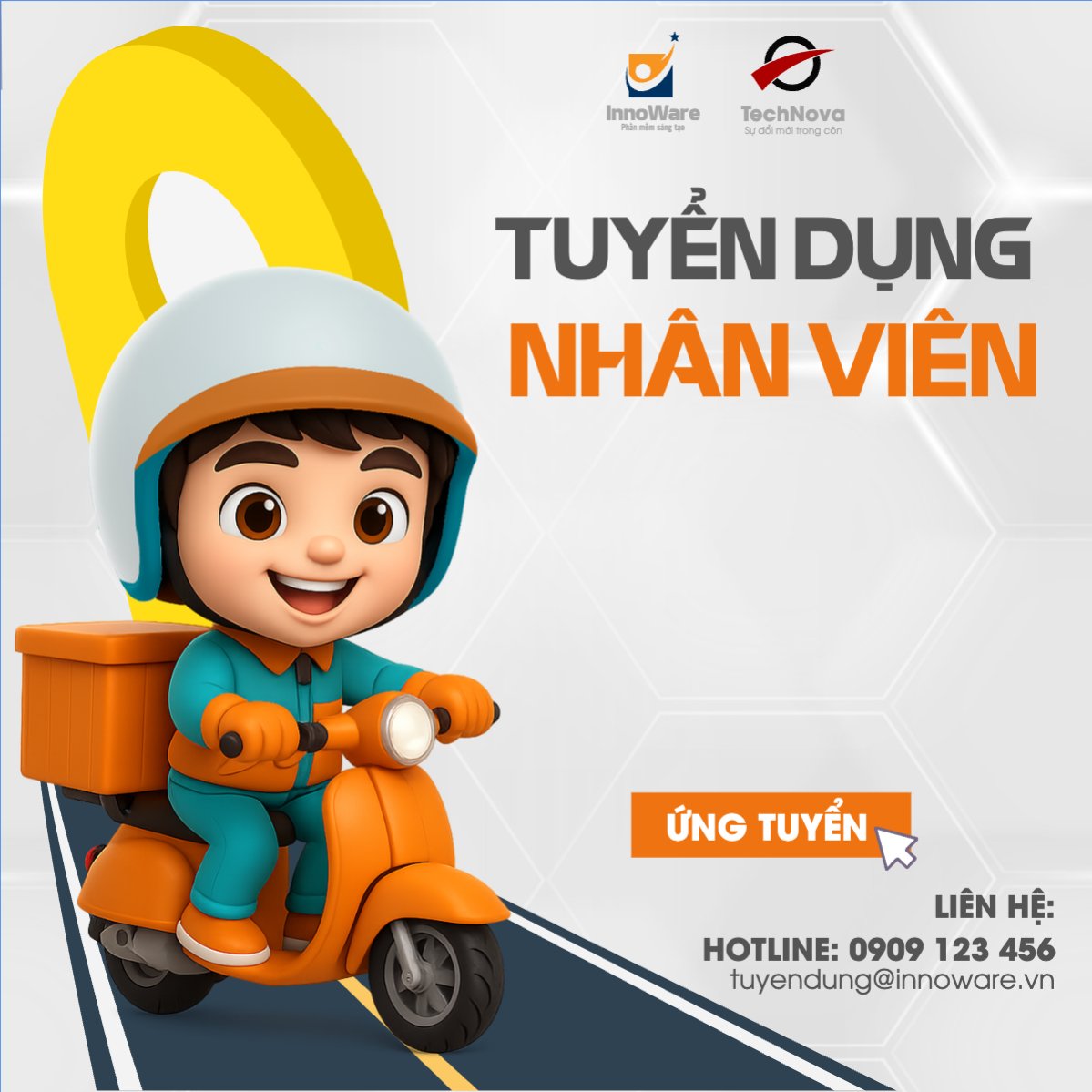 Mẫu Bài post MXH vuông Giao hàng, shipper, tuyển dụng, văn phòng, office, dễ thương, cute, đơn giản, simple — LayerPic