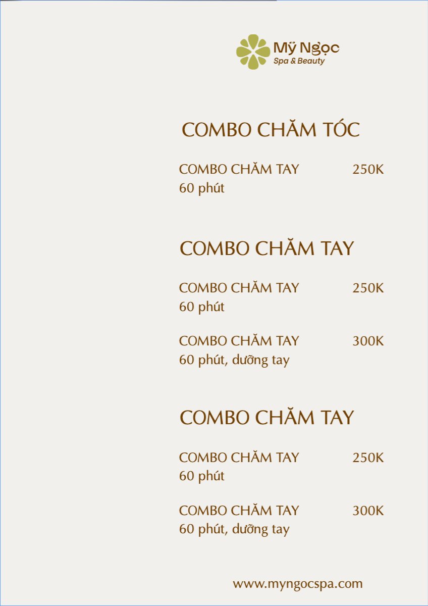 Mẫu Menu tờ rời (dọc) Tiệm tóc, tiệm cắt tóc, salon, nail, spa, beauty, làm đẹp, thẩm mỹ — LayerPic