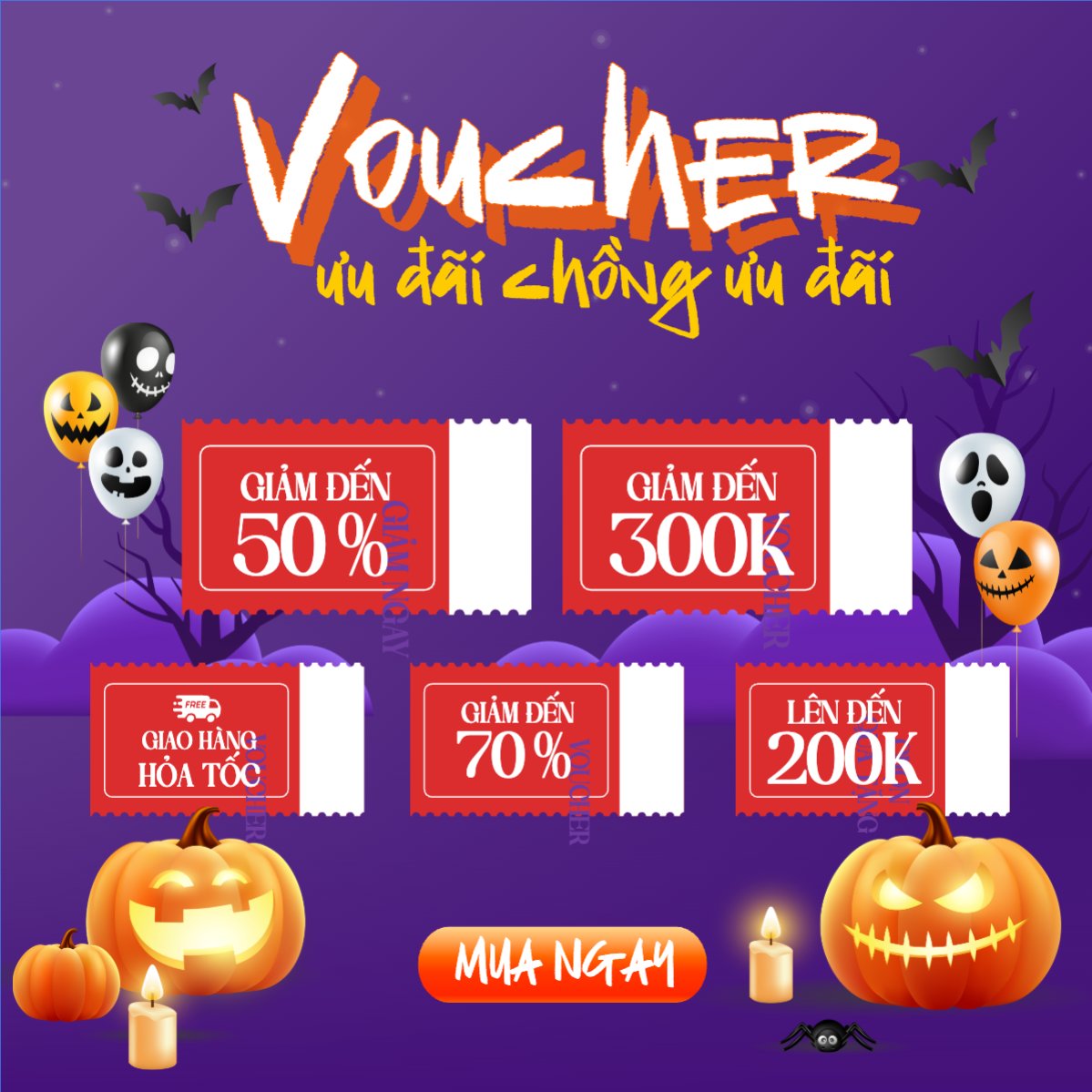 Mẫu Bài post MXH vuông Halloween, lễ hội ma quái, sự kiện, event, fashion, thời trang, quần áo, trang phục, clothes, outfit, dễ thương, cute, chibi, hoạt hình, cartoon — LayerPic