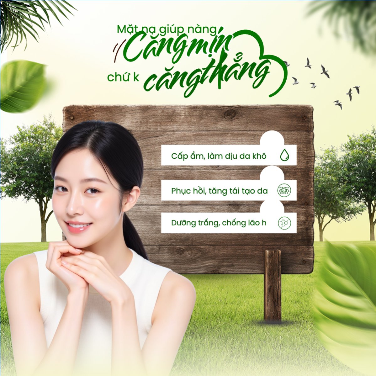 Mẫu Bài post MXH vuông 20/10, Ngày phụ nữ Việt Nam, Vietnamese Women's Day, phụ nữ, sự kiện, event, mỹ phẩm, làm đẹp, beauty, hiện đại, modern, hoa lá — LayerPic