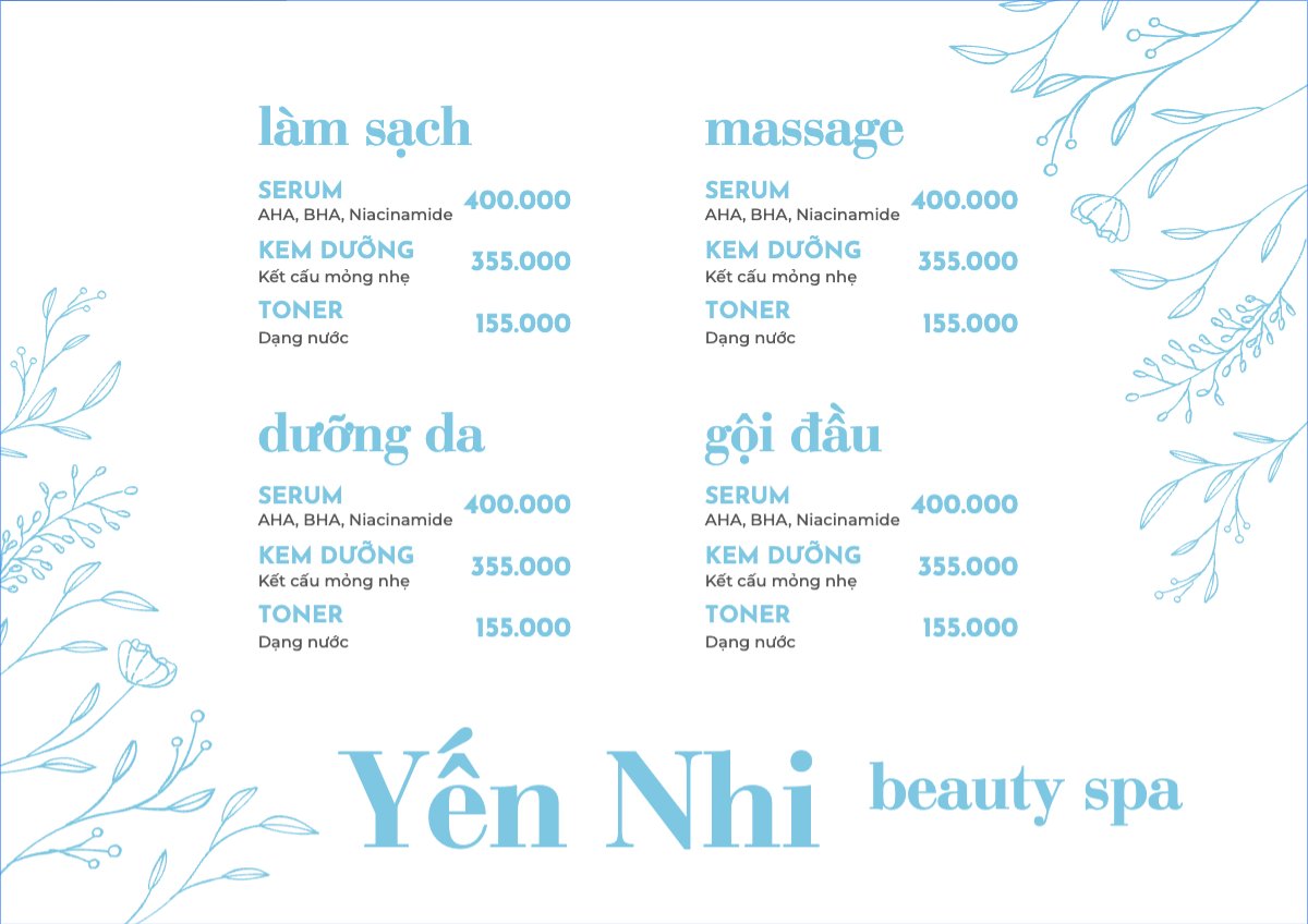 Spa, beauty, làm đẹp, thẩm mỹ, gội đầu, dưỡng sinh