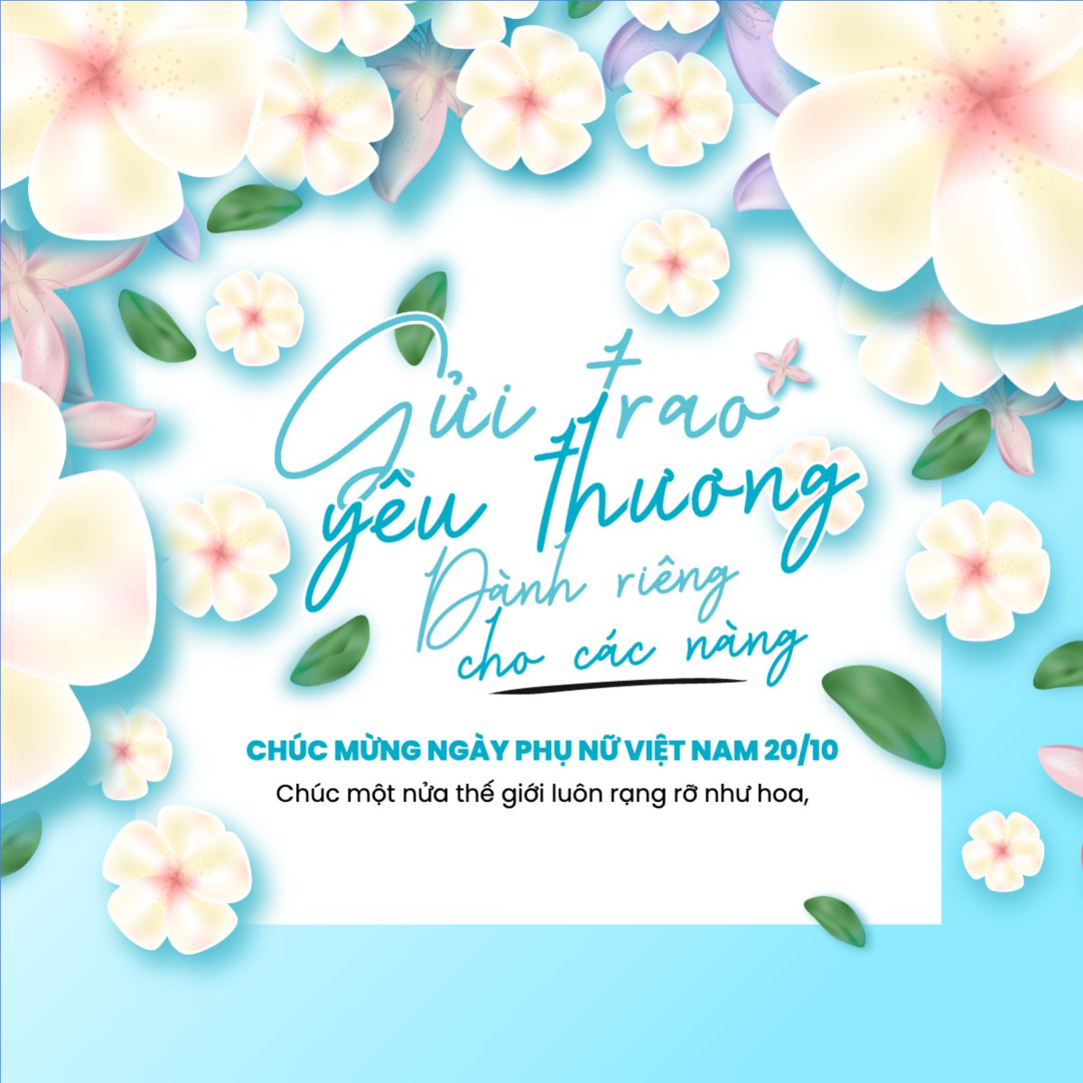 Mẫu Bài post MXH vuông 20/10, Ngày phụ nữ Việt Nam, Vietnamese Women's Day, phụ nữ, sự kiện, event, mỹ phẩm, làm đẹp, beauty, hiện đại, modern — LayerPic