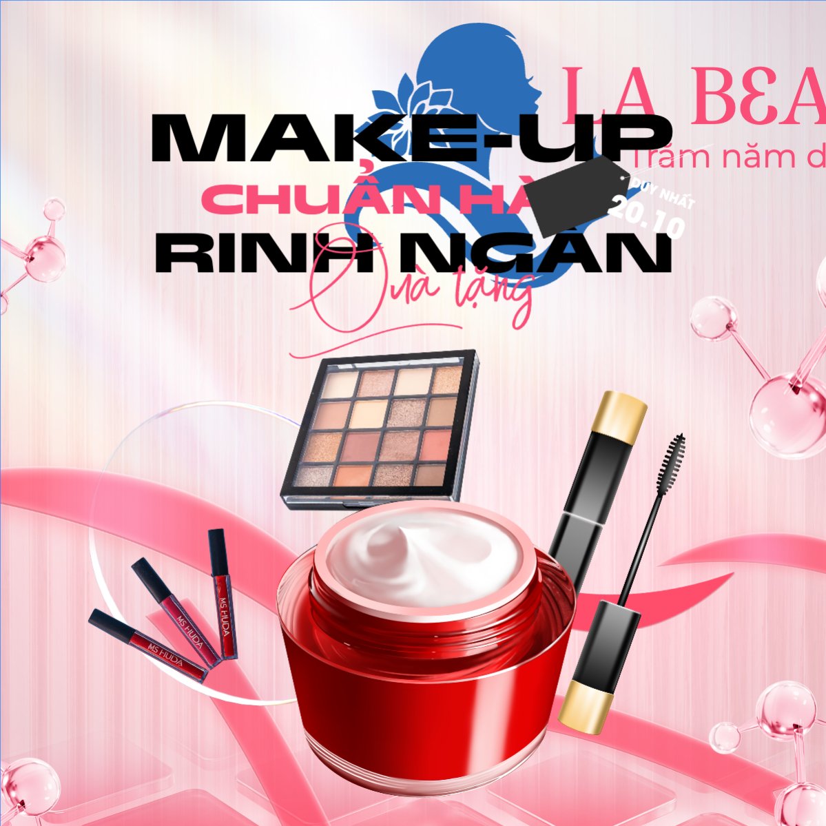Mẫu Bài post MXH vuông 20/10, Ngày phụ nữ Việt Nam, Vietnamese Women's Day, phụ nữ, sự kiện, event, mỹ phẩm, làm đẹp, beauty, hiện đại, modern — LayerPic