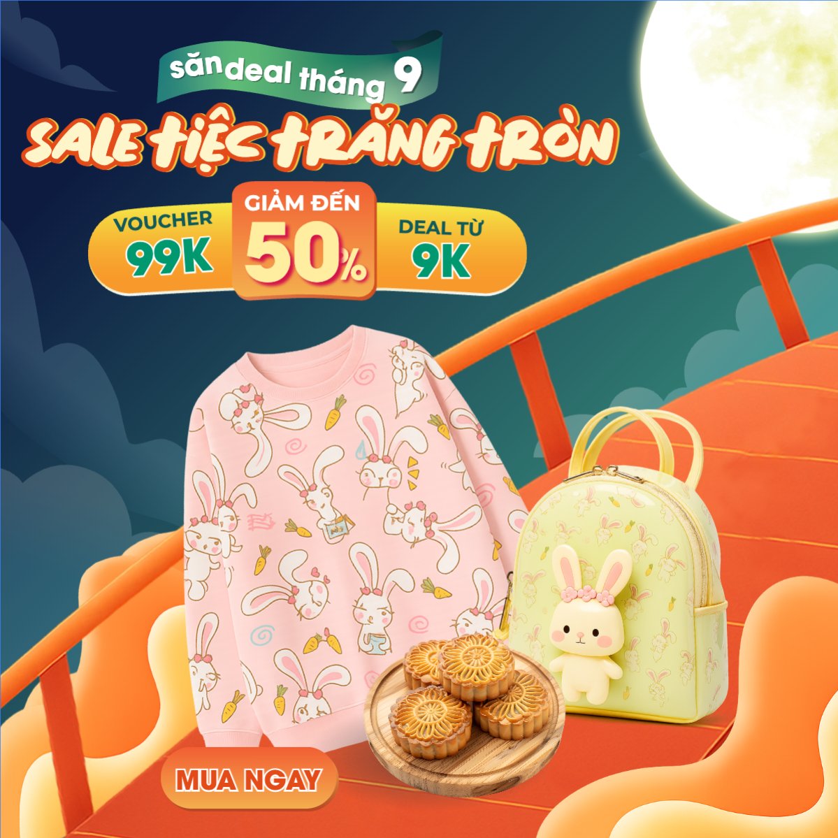 Mẫu Bài post MXH vuông Trung thu, Tết Đoàn Viên, mid-autumn festival, fashion, thời trang, hiện đại, modern, đơn giản — LayerPic