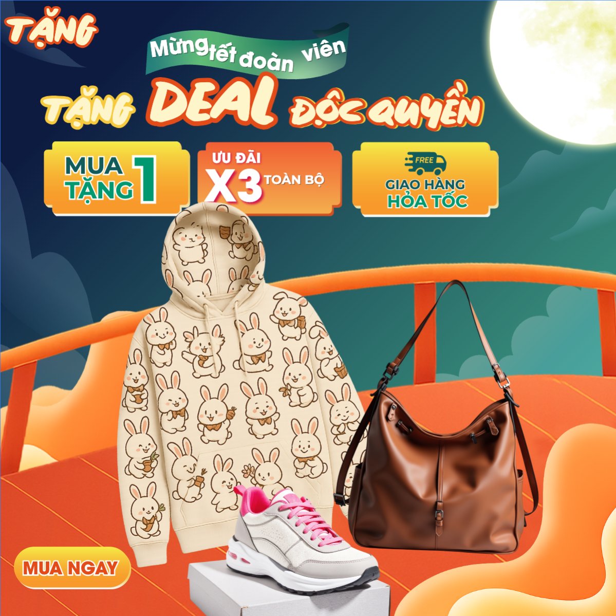 Mẫu Bài post MXH vuông Trung thu, Tết Đoàn Viên, mid-autumn festival, fashion, thời trang, hiện đại, modern, đơn giản — LayerPic