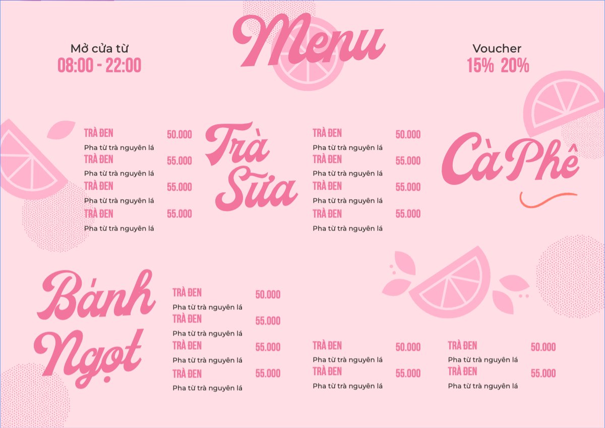 Nước uống, juice, giải khát, F&B, drink, trà sữa, milk tea