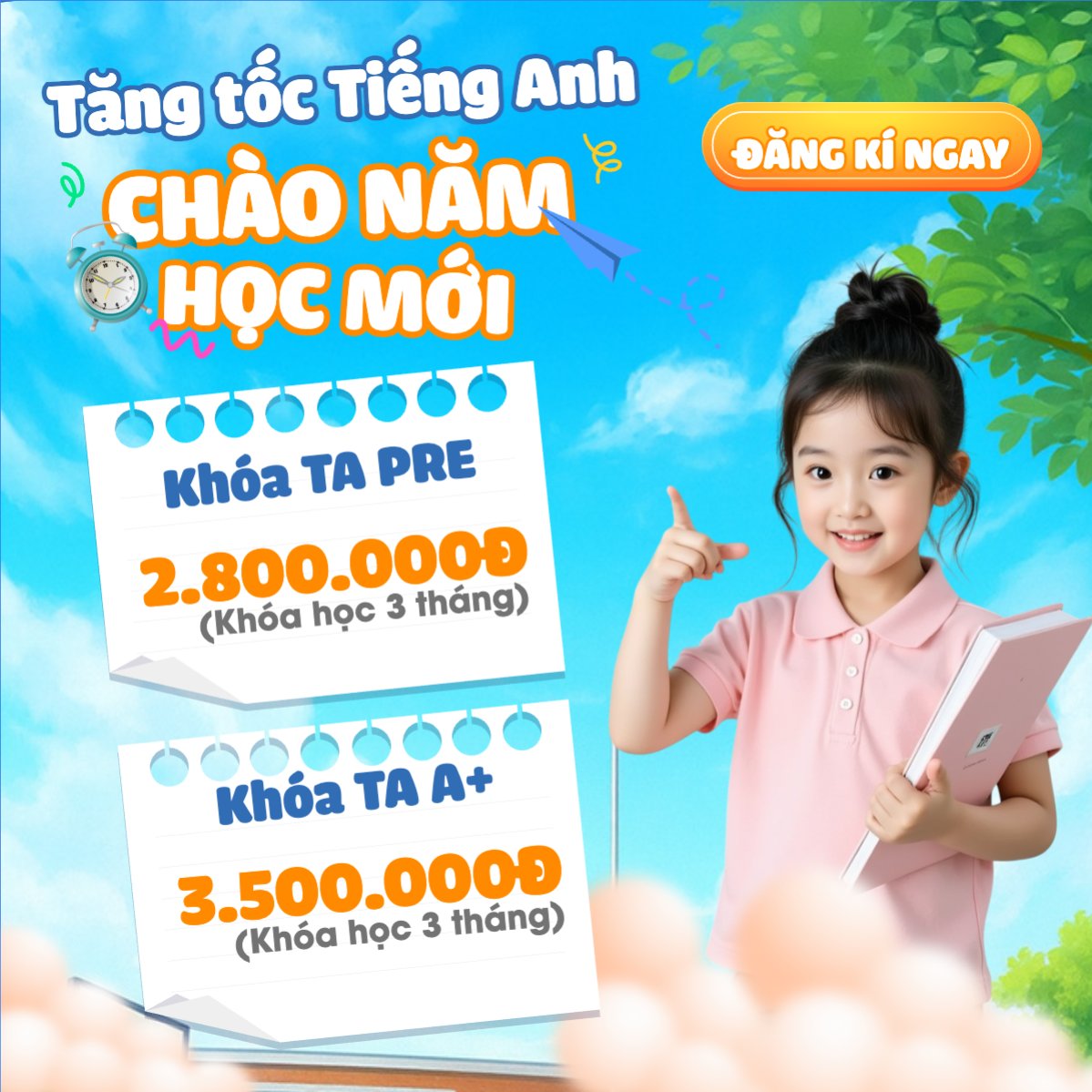 Mẫu Bài post MXH vuông Tựu trường, đến trường, nhập học, giáo dục, education, school, trường học,hiện đại, modern — LayerPic