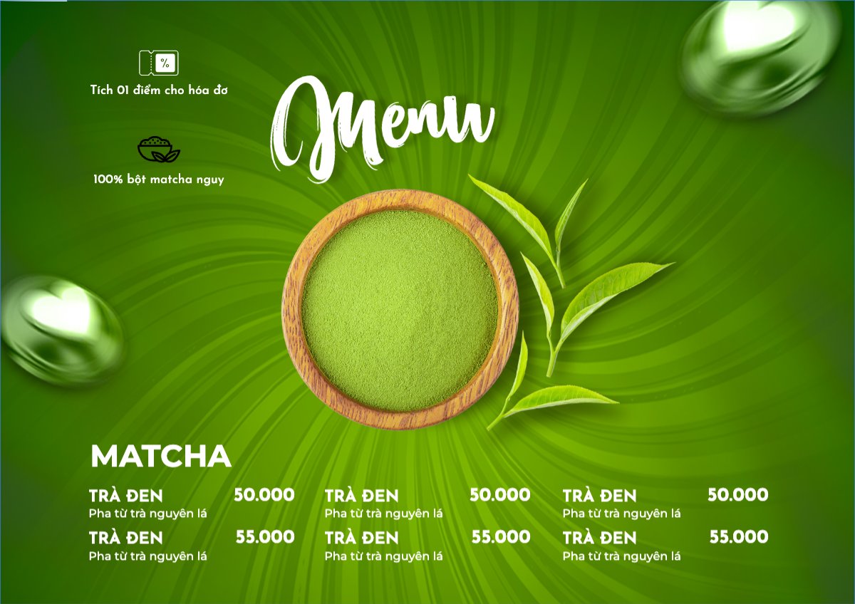 Nước uống, juice, giải khát, F&B, drink, matcha