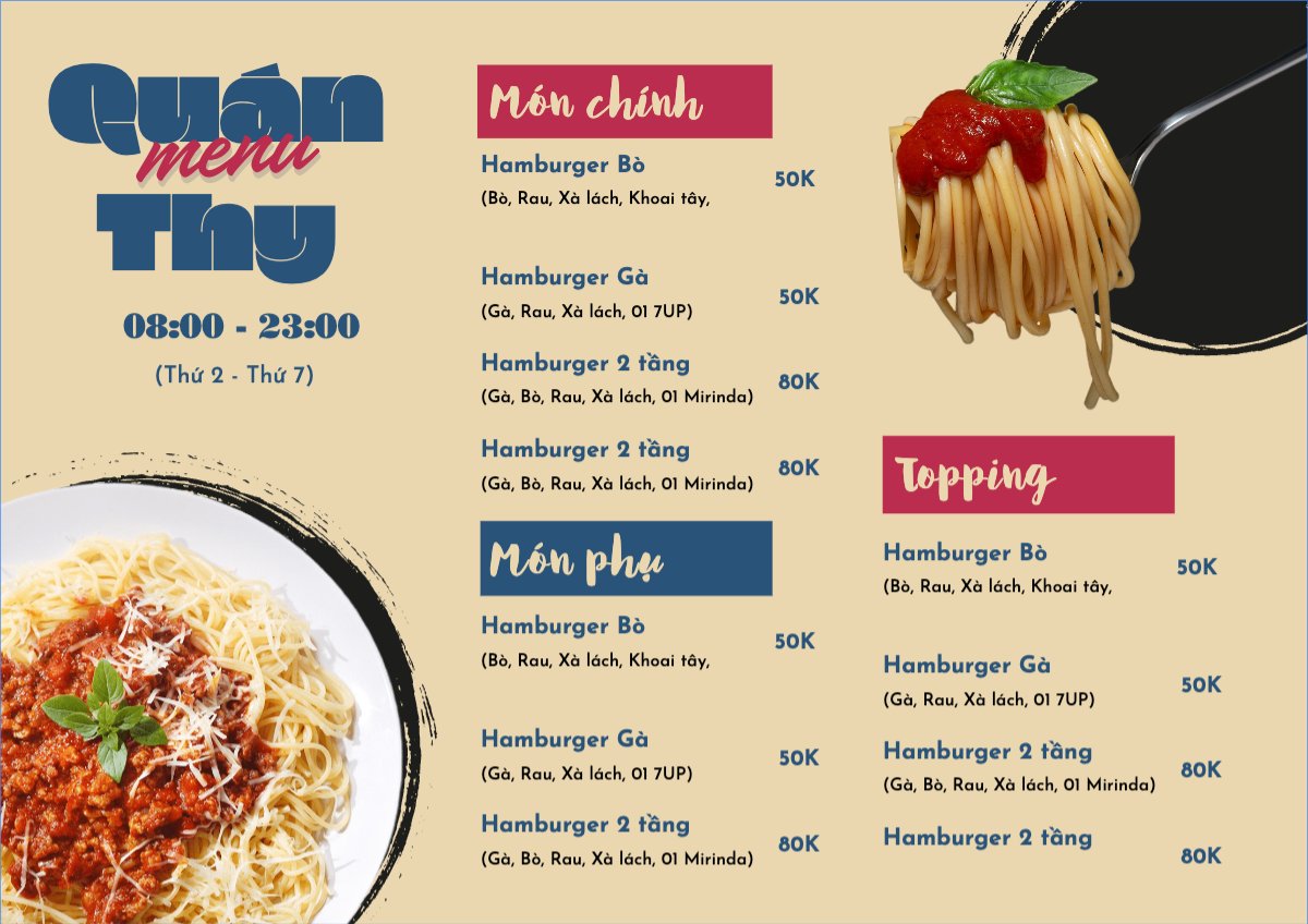 menu, thực đơn,food, cake, mì, fastfood