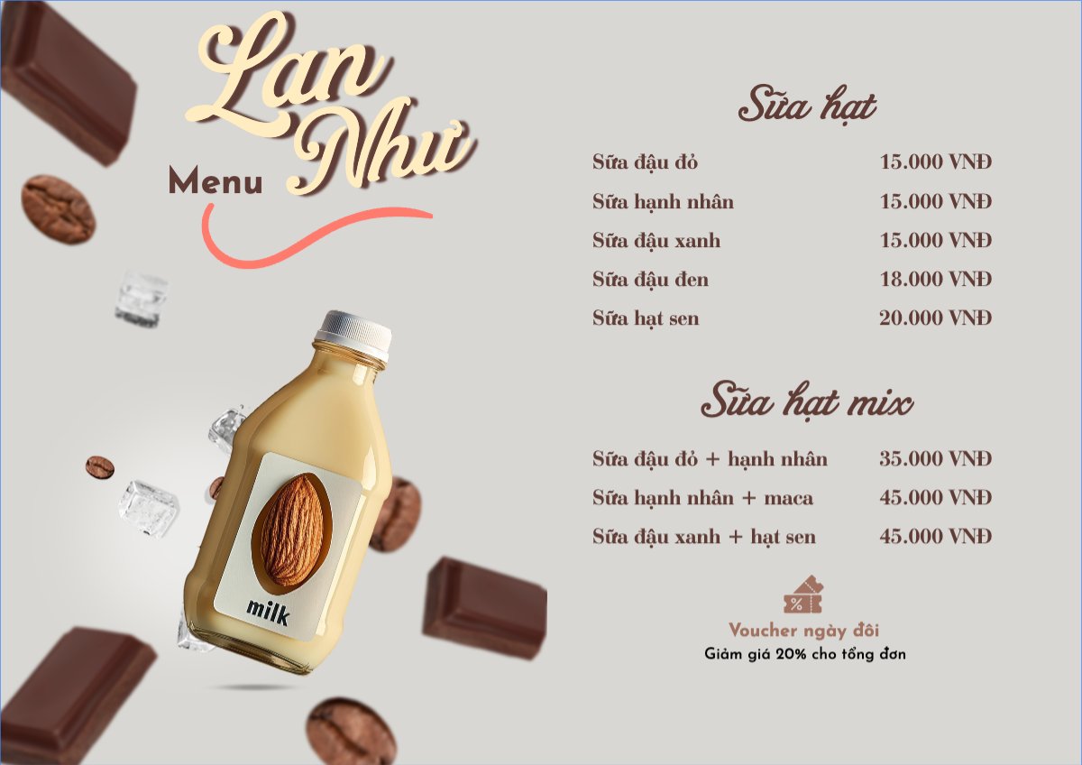 Nước uống, juice, giải khát, F&B, drink, trà sữa, milk tea, sữa hạt, nut milk