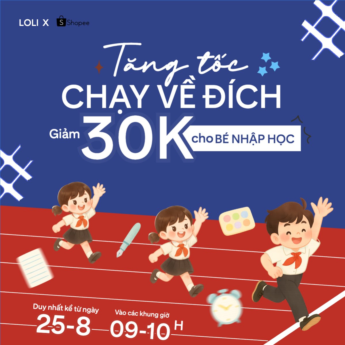 Mẫu Bài post MXH vuông Tựu trường, nhập học, văn phòng phẩm, giáo dục, education, school, trường học, hiện đại, modern — LayerPic