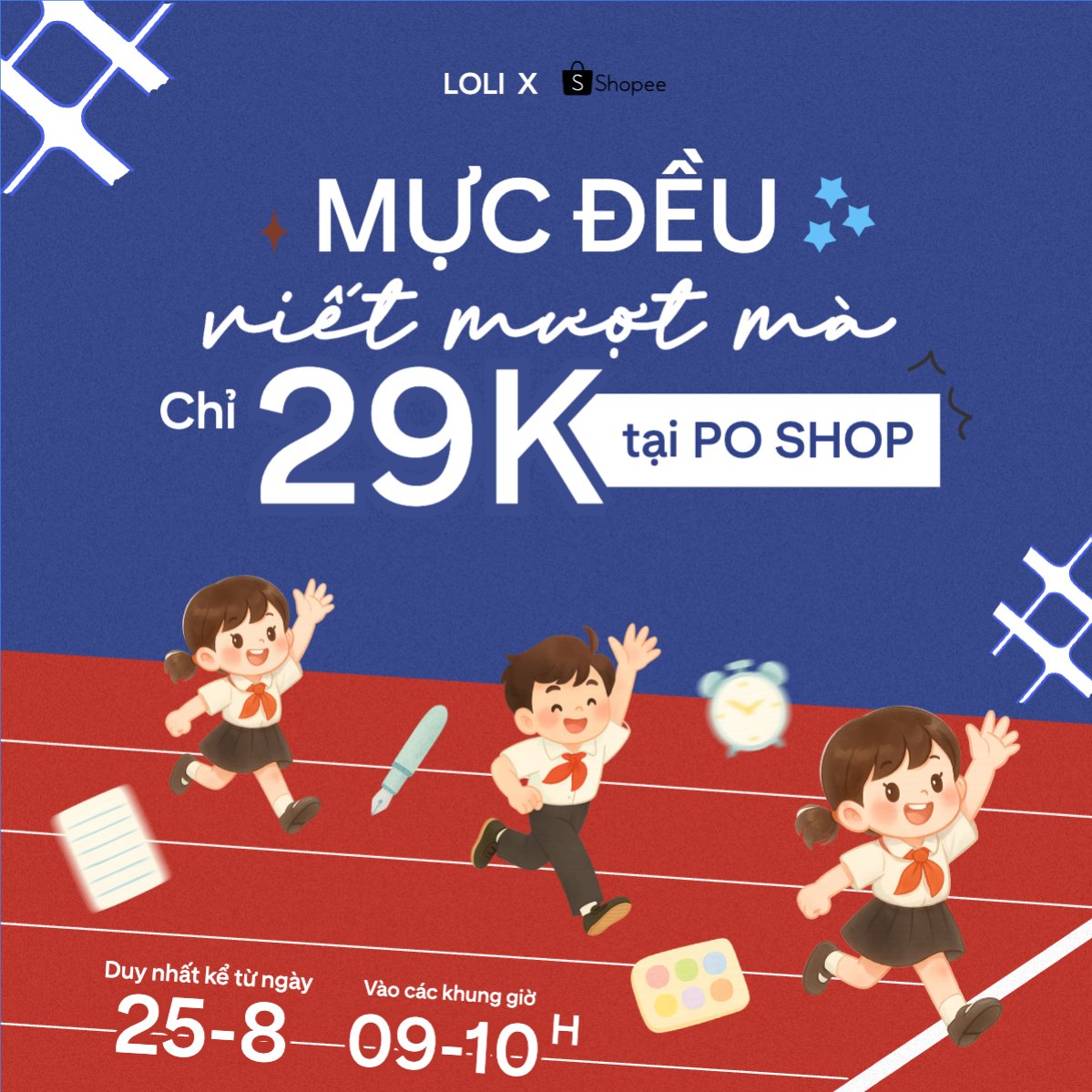 Mẫu Bài post MXH vuông Tựu trường, nhập học, văn phòng phẩm, giáo dục, education, school, trường học, hiện đại, modern — LayerPic