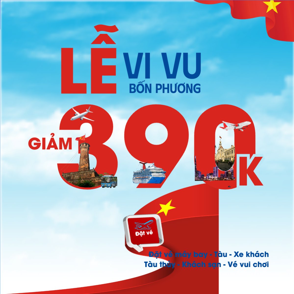 Mẫu Bài post MXH vuông 2/9, Quốc Khánh, lễ hội, Việt Nam, du lịch, travel, tourism, trải nghiệm, khám phá, hiện đại, modern — LayerPic