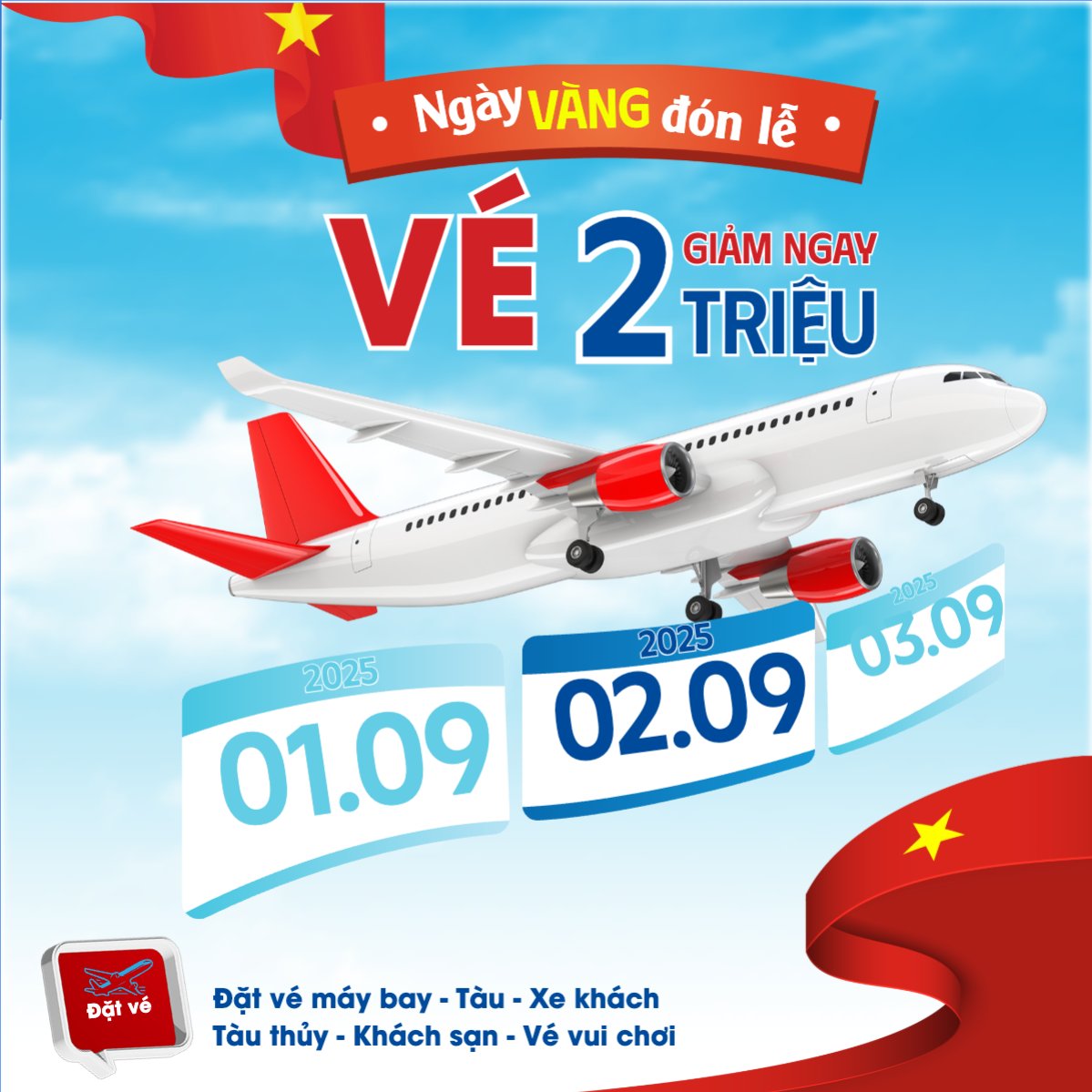 Mẫu Bài post MXH vuông 2/9, Quốc Khánh, lễ hội, Việt Nam, du lịch, travel, tourism, trải nghiệm, khám phá, hiện đại, modern — LayerPic