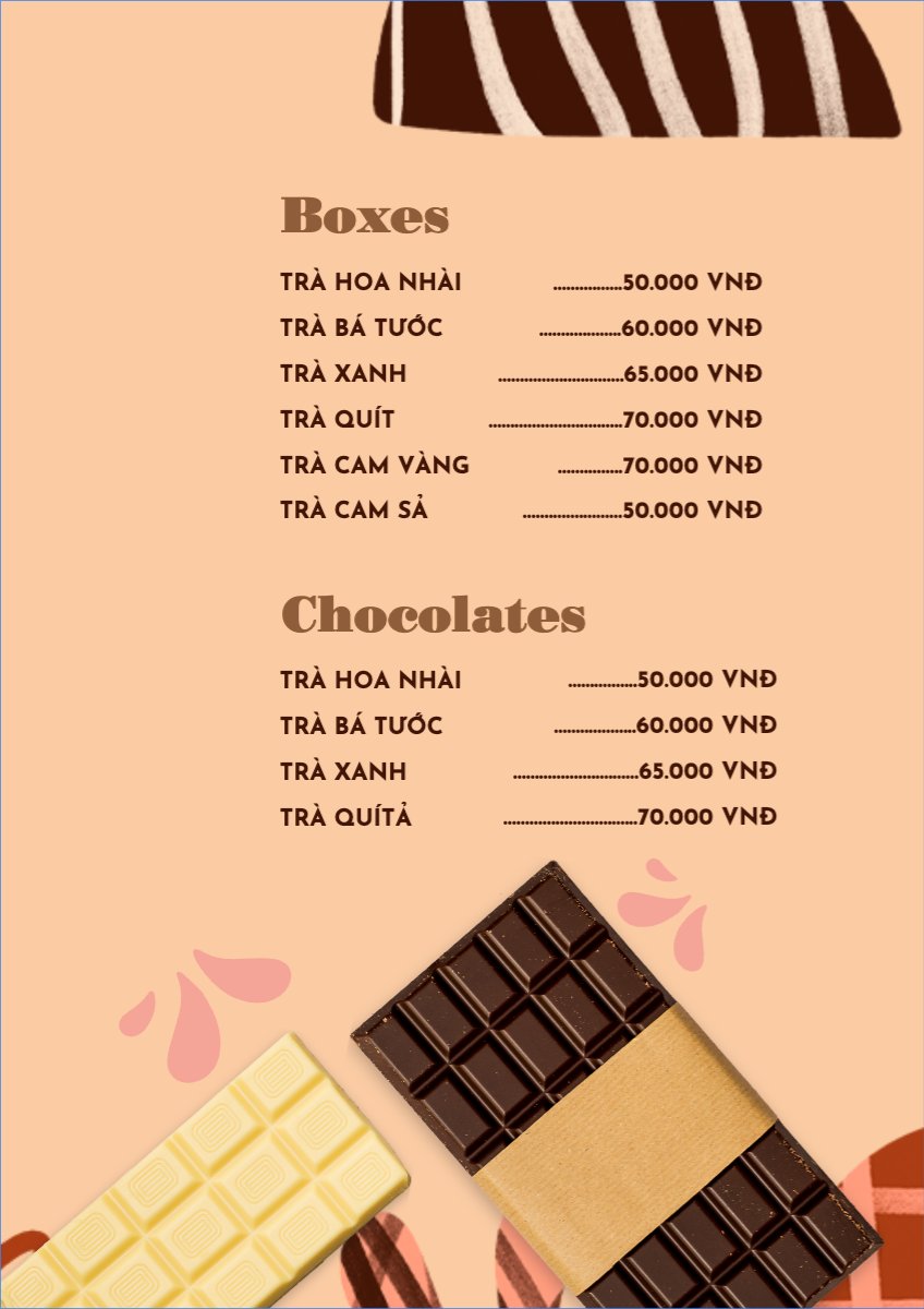 Mẫu Menu tờ rời (dọc) Đồ ăn, food, thực phẩm, ẩm thực, món ăn, F&B, nhà hàng, thức ăn, kẹo, candy — LayerPic